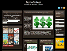 Tablet Screenshot of paynopostage.com